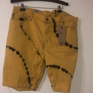 Levi’s yellow tie dye 511 slim shorts size 42